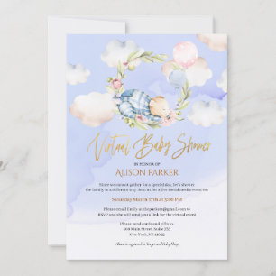 Woodland Bear Cloud Dream Virtuella babyskor Inbjudningar