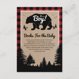 Woodland Bear Lumberjack Bokar för Baby Bibliotek Tilläggskort