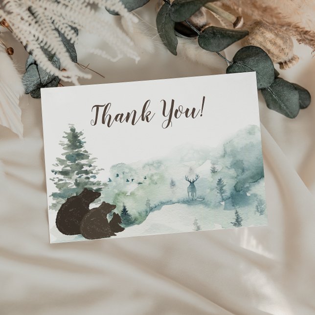 Woodland Bear Tack Momma & Pappa Kort (Skapare uppladdad)