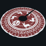 Woodland Berry och White Hjort Antlers & Hjort Julgransmatta Borstad Polyester<br><div class="desc">Få ett skogar att leta efter din Julgran i år! Denna vackra och svårfångade Julgran-kjolt i mönster har en vit hjort silhuett och hjort antlers mönster med accenterande rulla. Det är roliga,  och vita färg kommer att kasta av er vackra dekoration!</div>