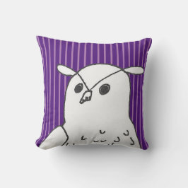 Woodland Bird Lila Cute Uggla Kudde