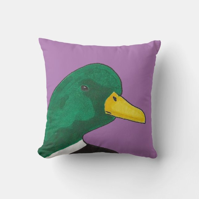 Woodland Bird Mallard Anka Dekorativ kudde (Framsida)