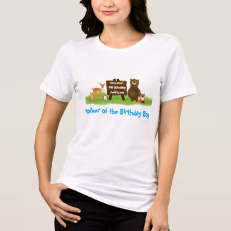 Woodland Birthday Party Animals Mother T Shirt