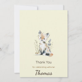 Woodland Birthday Thank You Card Tack Kort