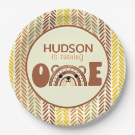 Woodland Boho Rainbow Bear Första födelsedagen