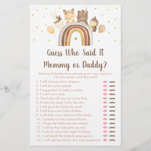 Woodland Boho Rainbow Gissa vem som sa att det spe