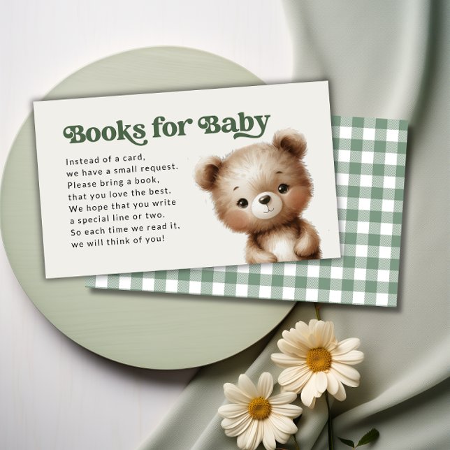 Woodland Bokar för Baby begäran Tilläggskort (Woodland Books for Baby Request Enclosure Card)