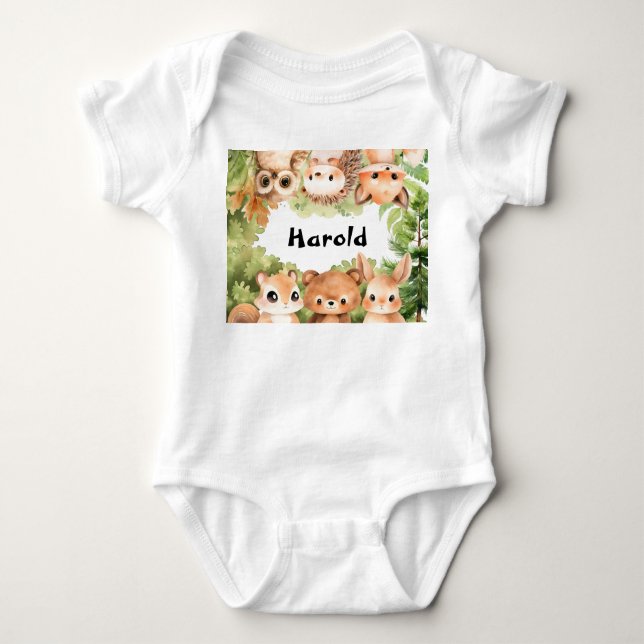 Woodland Boy Shower T Shirt (Framsida)