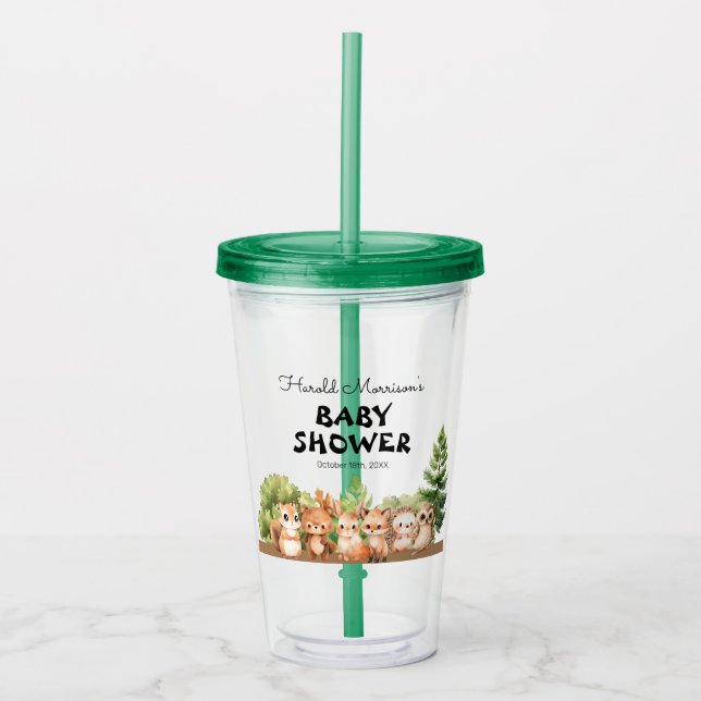 Woodland Boy Shower Take Away Mugg (Framsida)