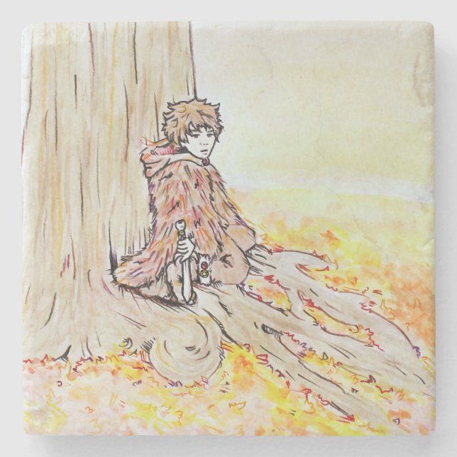 Woodland Boy Underlägg Sten (Framsidan)