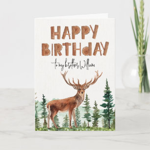 Woodland Buck Boys "Grattis på födelsedagen" Kort