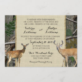 Woodland Buck och Doe Bröllop Inbjudningar