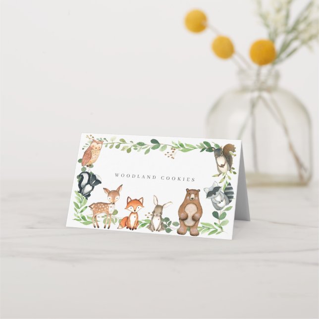 Woodland Buffet Food Labels Placeringskort (Framsida)