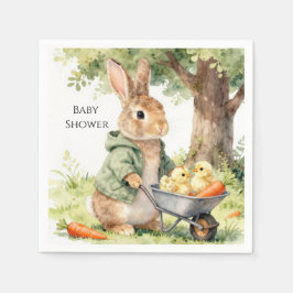 Woodland Bunny Baby Shower Pappersservett