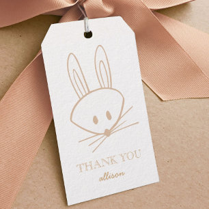 Woodland Bunny Rabbit Anpassningsbar Gift Märkres Presentetikett