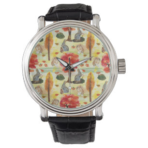 Woodland Bunny Rabbit Watercolor Armbandsur