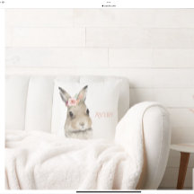 Woodland Bunny Rabbit Watercolor Personlig Namn