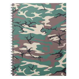 Woodland Camo Anteckningsbok Med Spiral