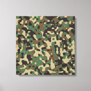 Woodland Camo Canvastryck