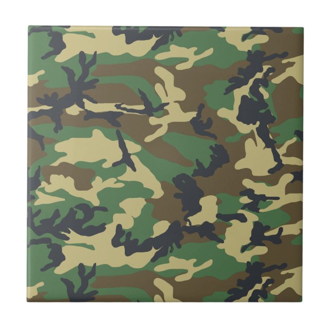 Woodland Camo Kakelplatta (Framsidan)