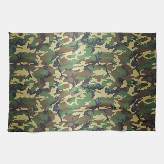 Woodland Camo Kökshandduk (Horisontell)