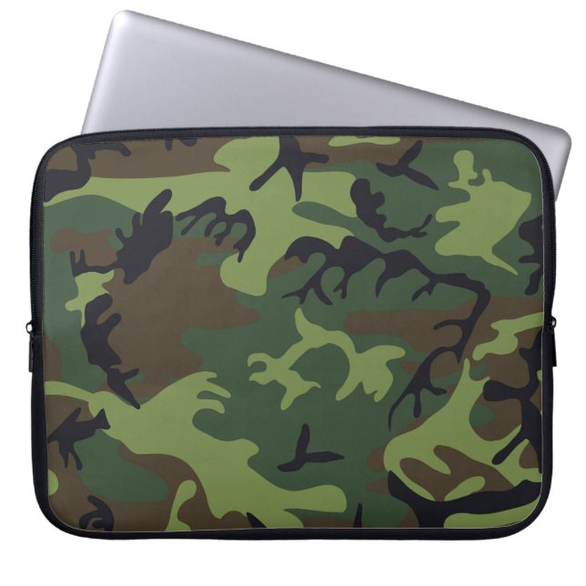 Woodland Camo Laptop Fodral (Framsidan)