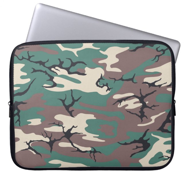 Woodland Camo Laptop Sleeve (Framsidan)