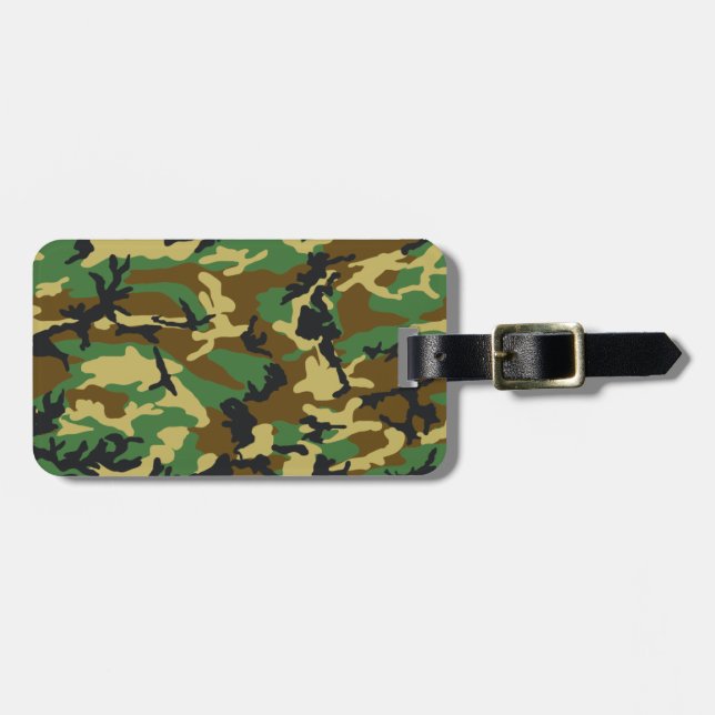 Woodland Camo Mönster Bagagebricka (Horisontell Framsida)
