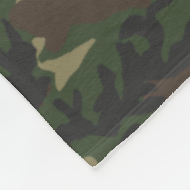 Woodland Camo Mönster Fleecefilt (Hörn)