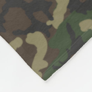 Woodland Camo Mönster Fleecefilt