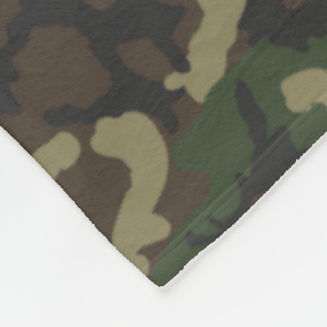 Woodland Camo Mönster Fleecefilt (Hörn)