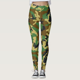 Woodland Camo Mönster Leggings
