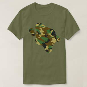 Woodland Camo Mönster Paint Splat T Shirt