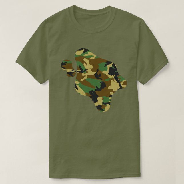 Woodland Camo Mönster Paint Splat T Shirt (Design framsida)