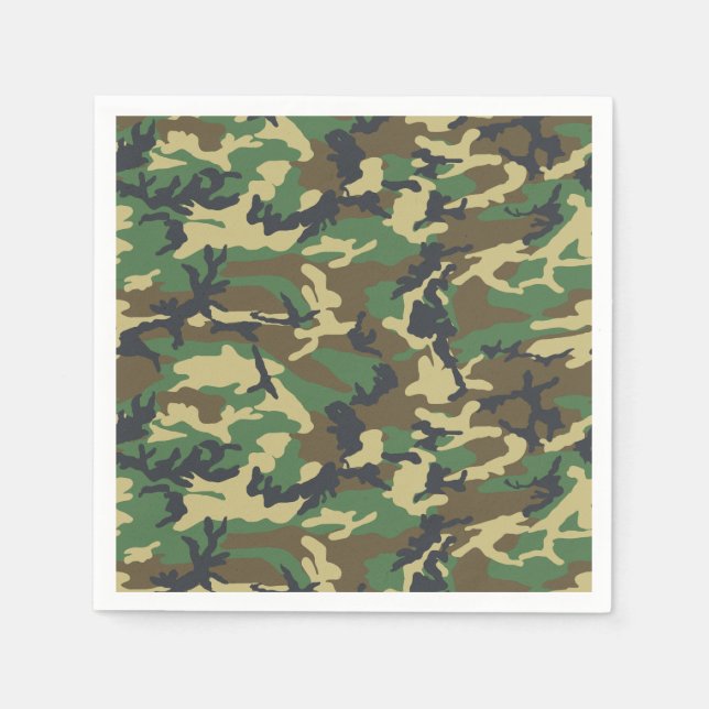 Woodland Camo Pappersservett (Framsidan)