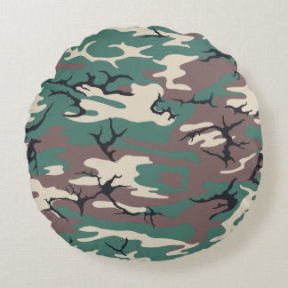 Woodland Camo Rund Kudde