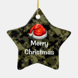 Woodland Camo Star God jul Ornament