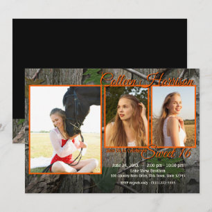 Woodland Camo Sweet 16 Photo Inbjudningar