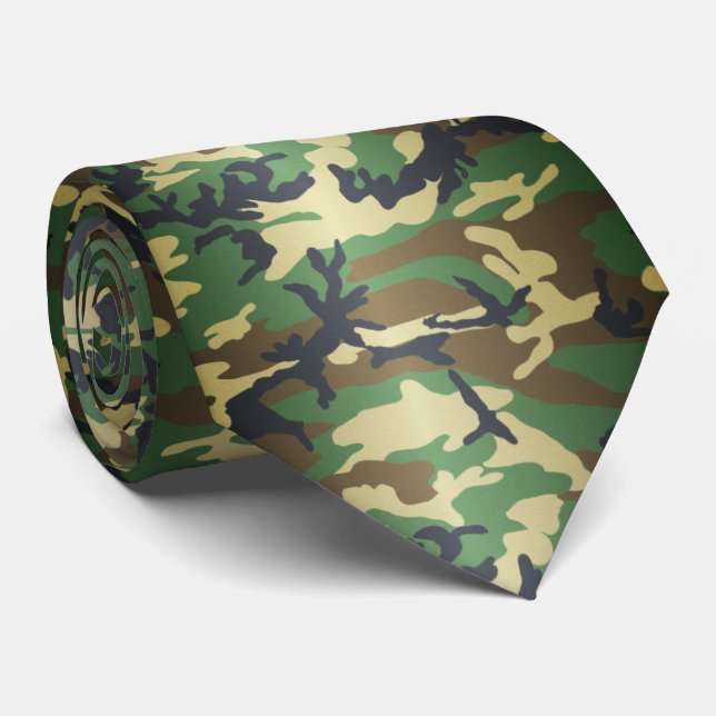 Woodland Camo Tie Slips (Rullad)