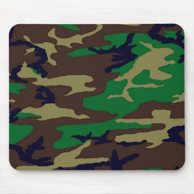 Woodland Camouflage Mousepad Musmatta (Framsidan)