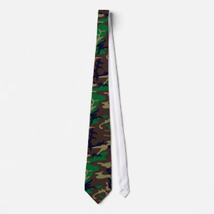 Woodland Camouflage Neck Tie Slips