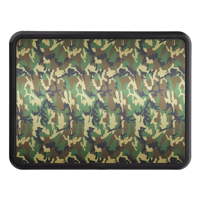 Woodland Camouflage Trailer Hitch Cover Dragkroksskydd (Framsidan)