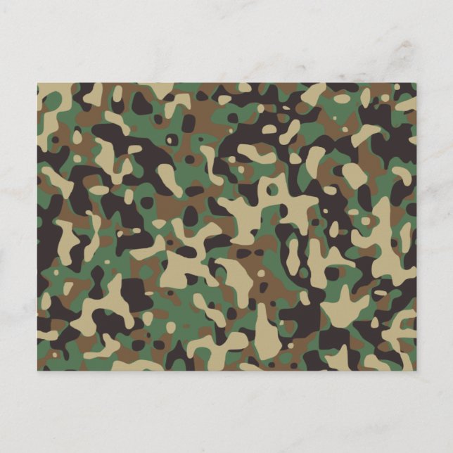 Woodland Camouflage Vykort (Framsida)