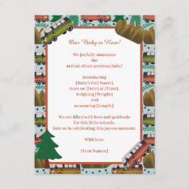 Woodland Camper Pojke Meddelande Vykort