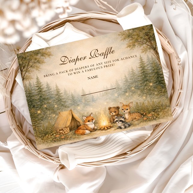 Woodland Campfire Diapper Raffle Tilläggskort (Skapare uppladdad)