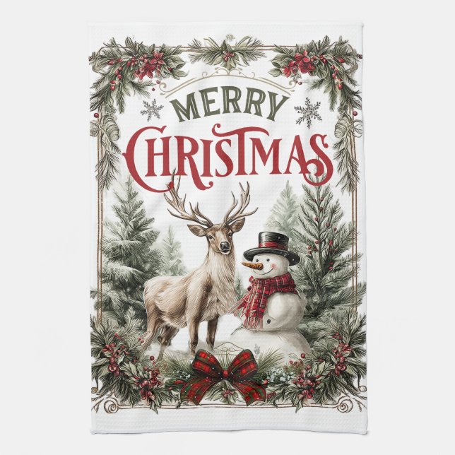 Woodland Cheer Holiday  Kökshandduk (Vertikal)