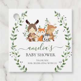 Woodland Chic Greenery Forest Animal Tack Gåvor Etiketter