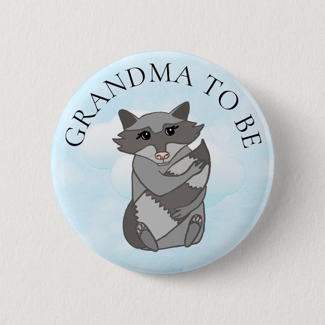 Woodland CreatGrandma to be Baby Shower-knapp Knapp (Framsida)