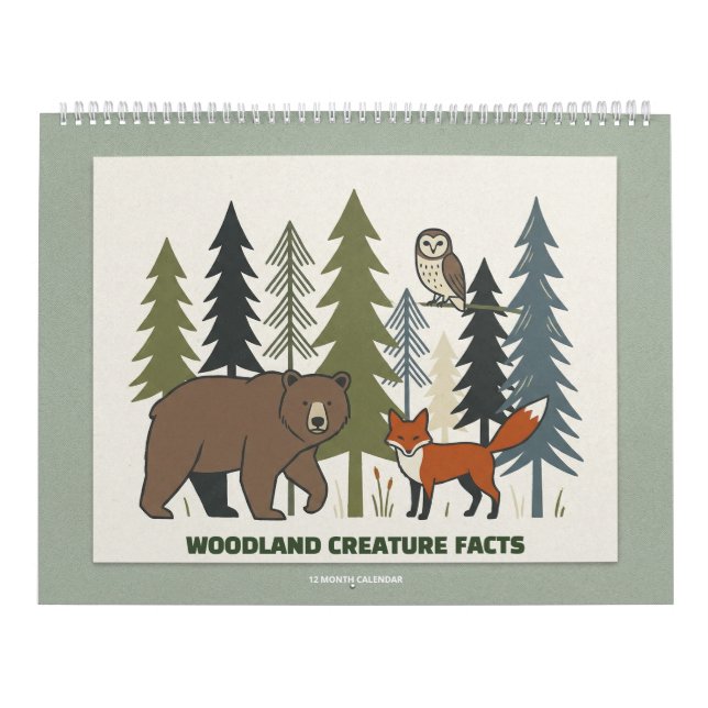 Woodland Creature Facts Calendar Kalender (Omslag)