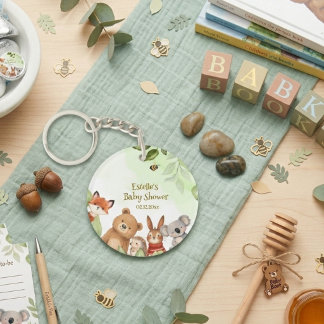 Woodland Cute Animals Greenery Baby Shower